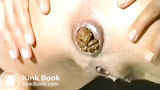 Sexy French Babe shits, eats a little