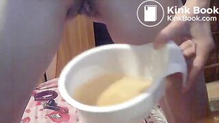 brunette shit in jar webcam