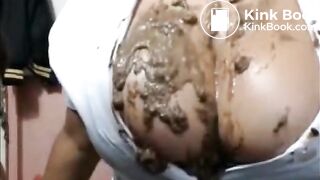 Messy Asian Scat Student