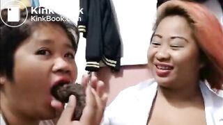 Messy Asian Scat Student