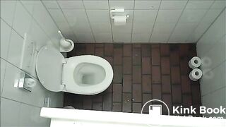 woman pooping accident