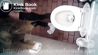 woman pooping accident