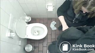 woman pooping accident