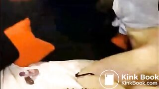 insanelt pretty girl shit fucks her dildo