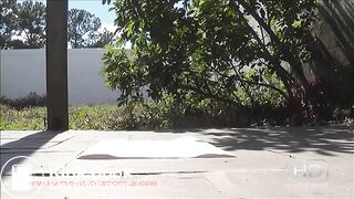 hot sexy poop on the patio