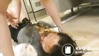 asia lesbian scat eating