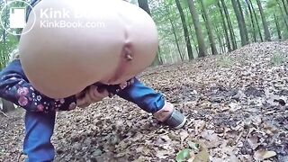 Huge poop on forest floor