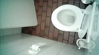 Webcam in the womens restroom and diarrhea woman