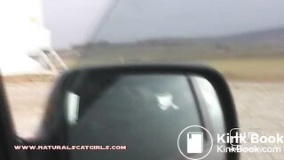 Pooping by a wind turbine