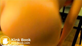 hot babe poops on dining room floor