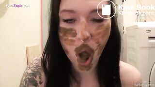 Eating her own shit