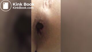 slim girl pooping