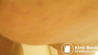 BBW fat girl filed a huge shit in toilet