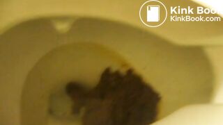 BBW fat girl filed a huge shit in toilet