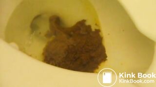 BBW fat girl filed a huge shit in toilet