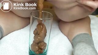 amateur poop in a glass