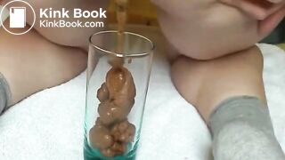 amateur poop in a glass