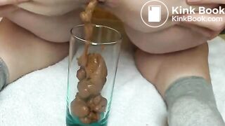amateur poop in a glass