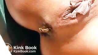 beads, dildo and garden hose enema