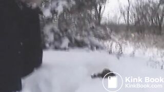 Nina's big poop in the snow
