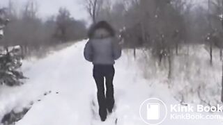 Nina's big poop in the snow