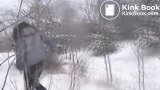 Nina's big poop in the snow