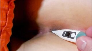 Cutouts-The girl`s intestine cleansing with laxatives (Suppositories) and enemas