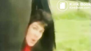 the horse shited on girl's head