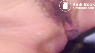 Milf talks aggressive while she shits