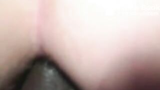 She takes a black cock in her white ass