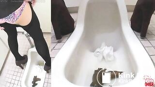 Girl shitting