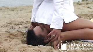 human toilet at beach - german