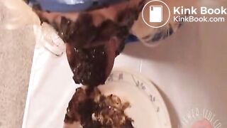 Blindfolded Blonde Eats Shit