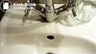 young blonde poops and smears