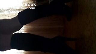 Mistress Pooping for her Slave on a Plate
