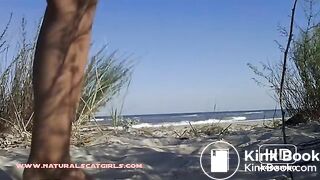 sexy babe poops by the ocean
