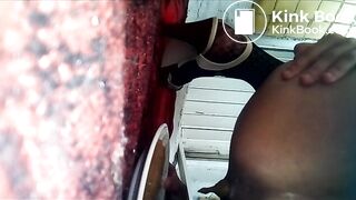 Russian Mistress Shitting on a Balcony, Commenting the Prosess