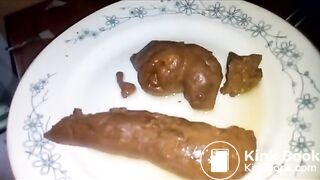 Russian Mistress Shitting on a Balcony, Commenting the Prosess