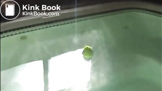 Huge enema with outdoor expulsion