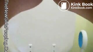 Girl Clogs The Toilet With Her Big Logs