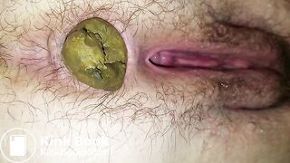 Michells poops in toilet close up