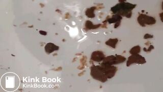 Cleaning out her big belly