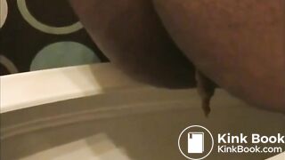 Ebony girl pooping in toilet 2