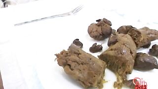 Shit on a plate and examine the shit 2