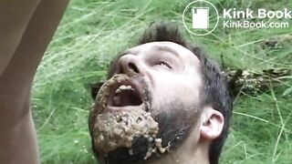 Scat cute teen takes a shit