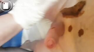 pooing on him