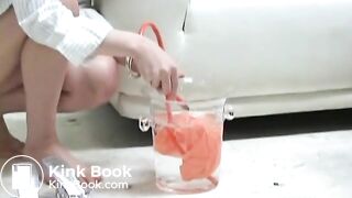 Extreme enema BDSM play