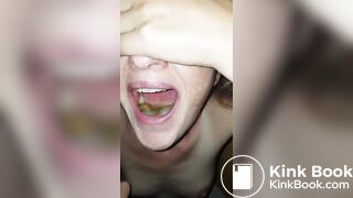 Blowjob with shit and cum in mouth