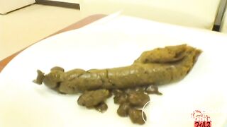 Shit on a plate and examine the shit 5