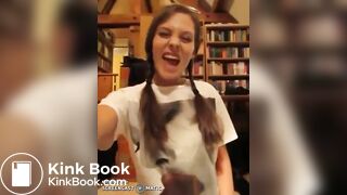 German teen eating scat ice cream